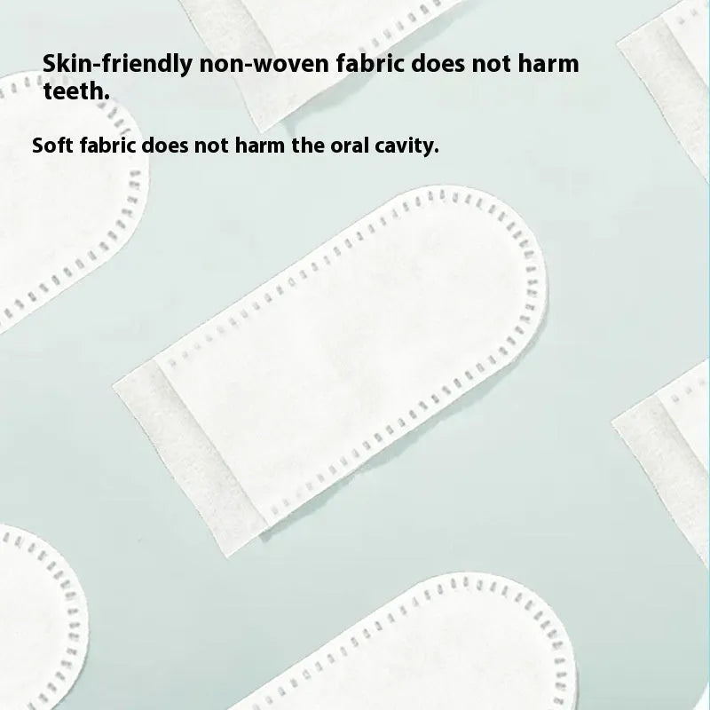 Pack of 50 white non-woven fabric pet dental cleaning finger stalls or cots.