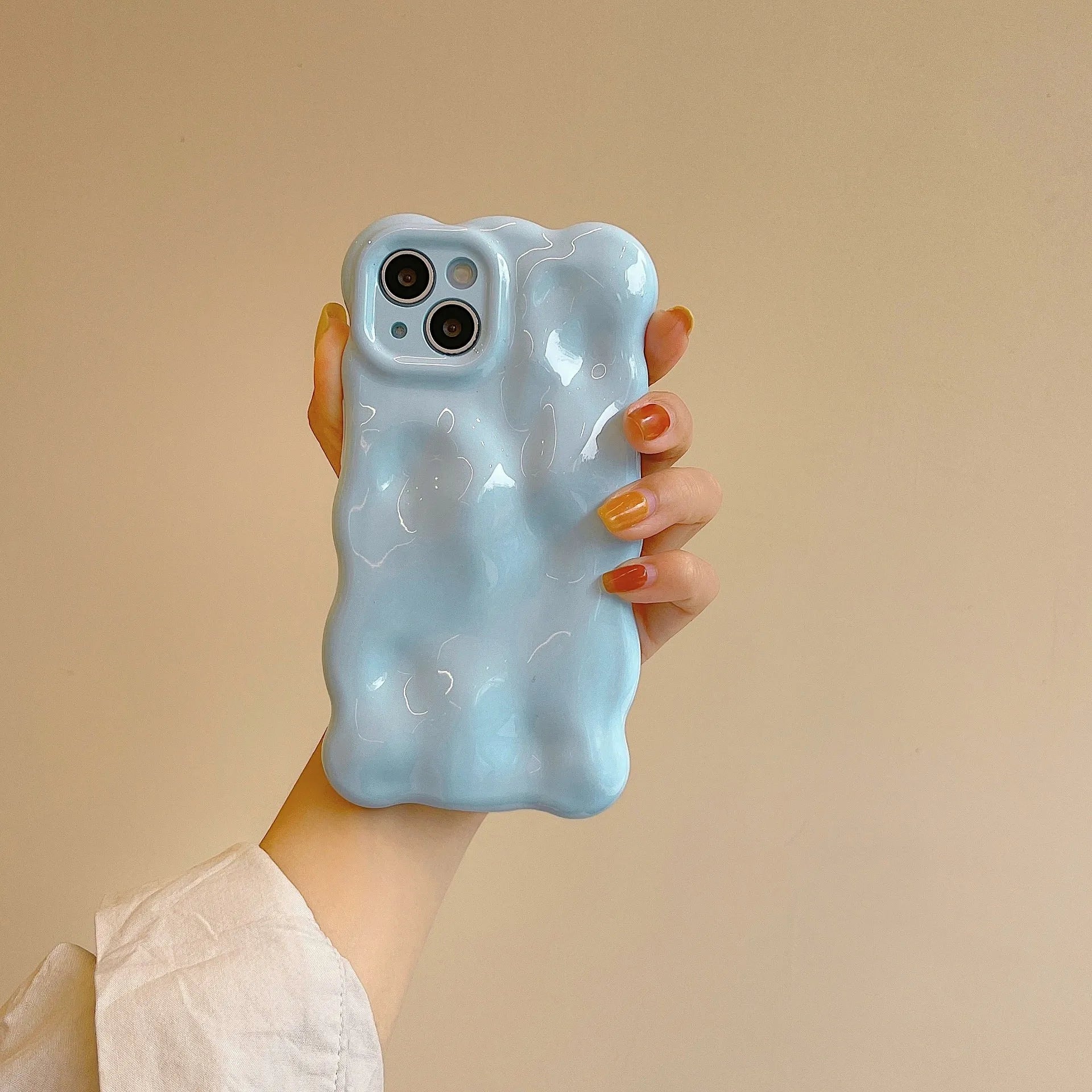 New irregular meteorite pattern TPU phone case in solid colour, anti-drop design, fits iPhone 14ProMax
