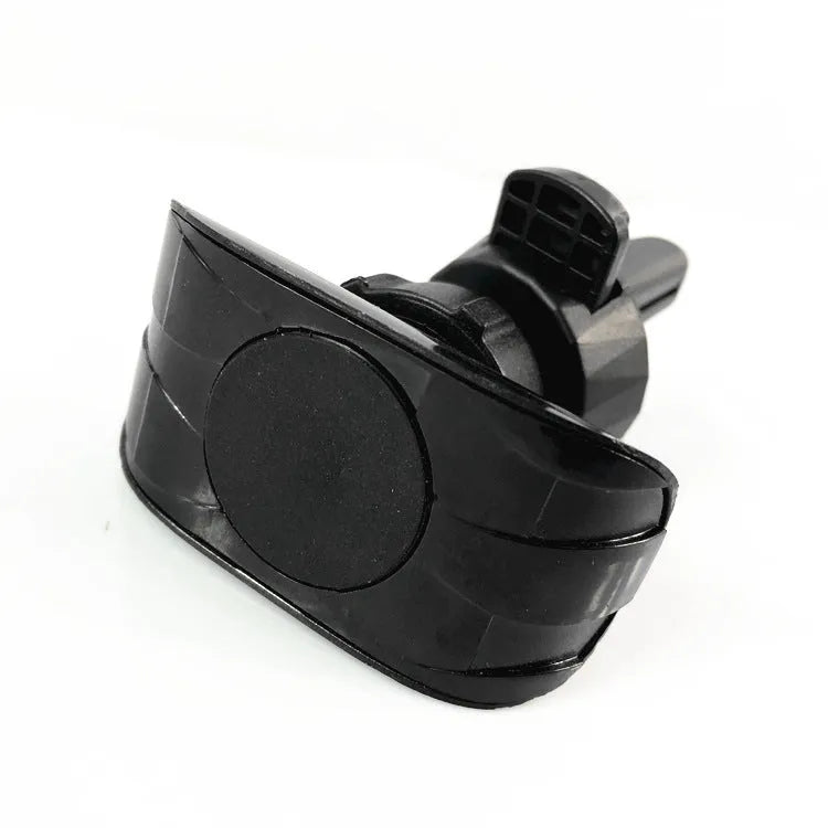Black car phone holder with magnetic mount and adjustable rotation head