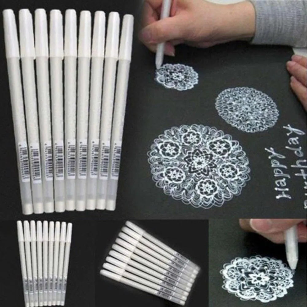 Touch New hand-painted highlight pen with 0.8mm writing diameter for black card in gold, silver, and white