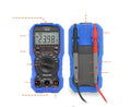Handheld digital multimeter showing display, model options OW16B and OW18 with Bluetooth function choices.