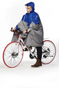 Multifunctional riding raincoat poncho 109cm length PU glue fabric cycling hiking lightweight backpack-style