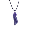 Natural amethyst dog teeth pendant 20-30mm length modern simplicity style purple gemstone