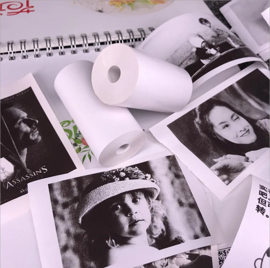 PerPage Mini Wireless Portable Thermal Printer Paper Roll in multiple colour options for stickers and labels