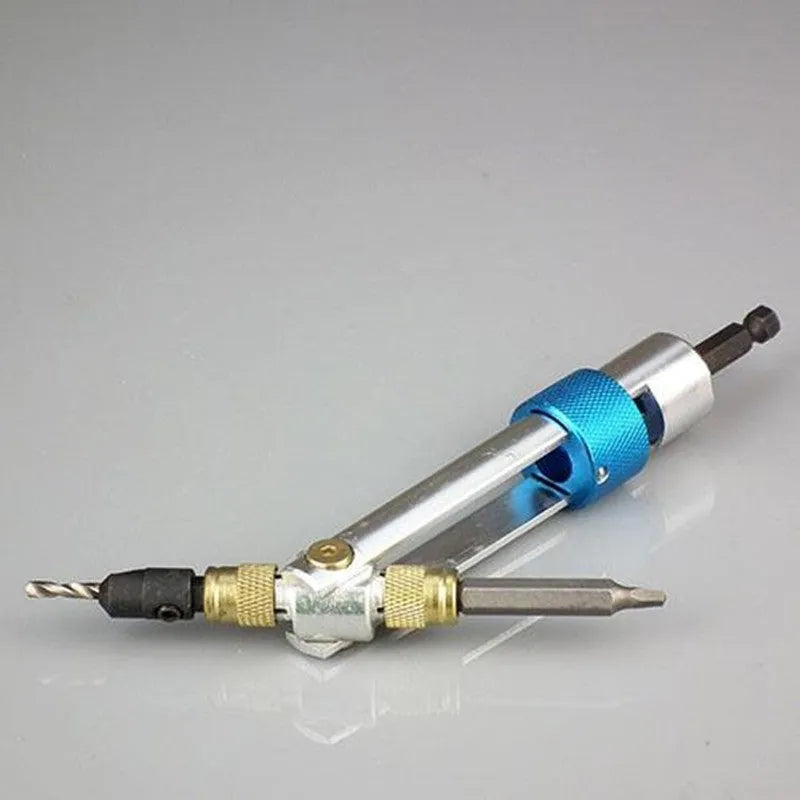 Half Time Drill adapter kit with swivel head and 18 drill bits including Phillips, flathead, and countersink types