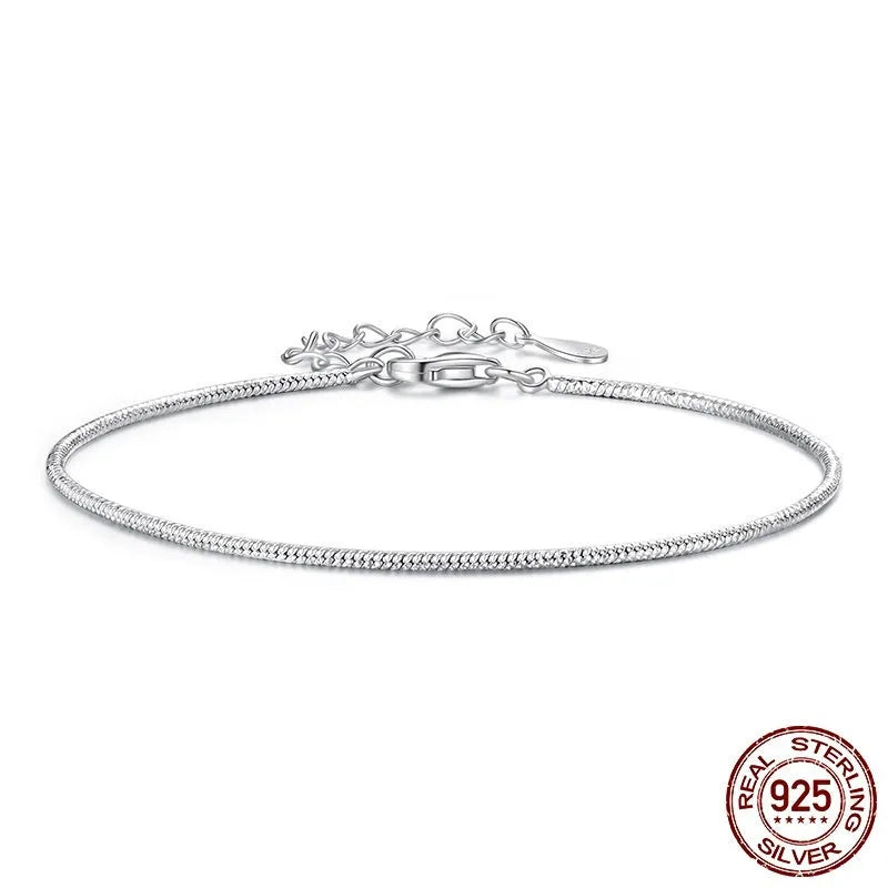 S925 sterling silver snake bones chain bracelet for women, electroplated finish, colour BSB226