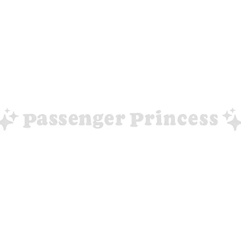 Passenger Princess text on a 12.5cm reflective vinyl car decoration sticker