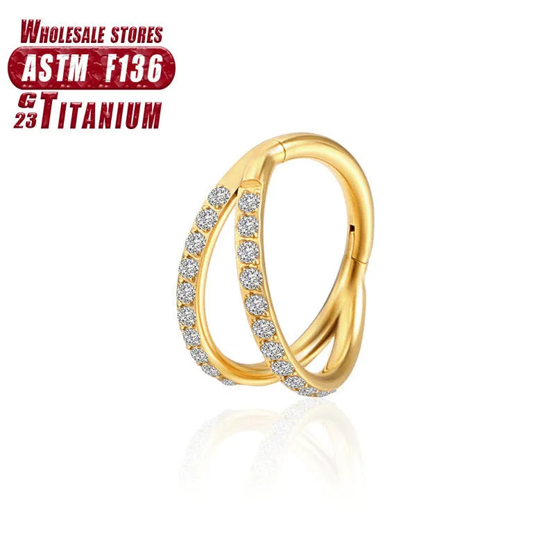 Titanium alloy nose ring F136 piercing jewellery in multiple colours and sizes