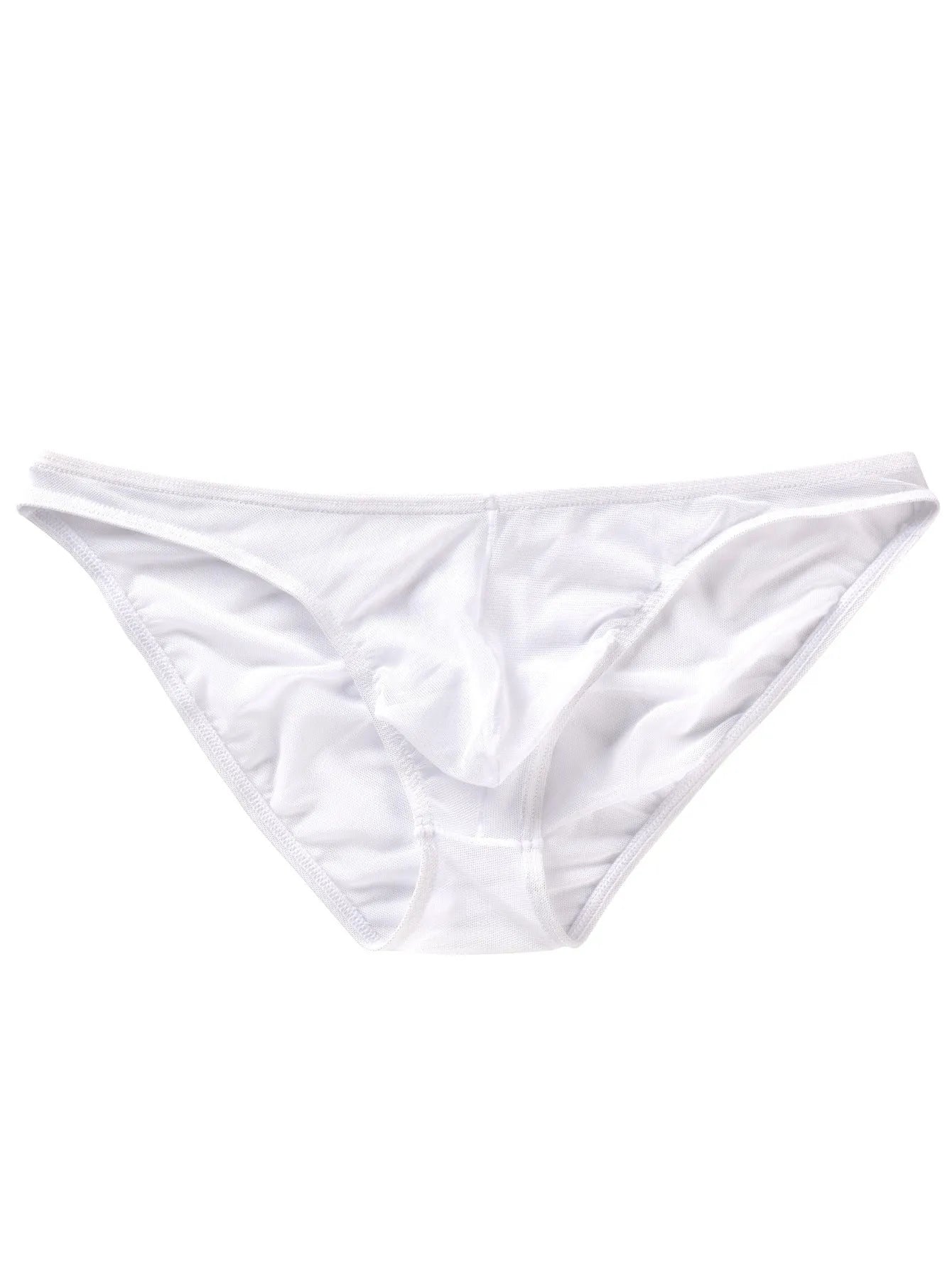 Men's ice silk triangle mid waist shorts in quick-drying nylon fabric available in black, red, white colours