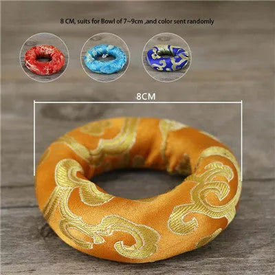 Tibet singing bowl ring copper seven metals meditation feng shui ornament black gold sizes 8.5cm to 18cm