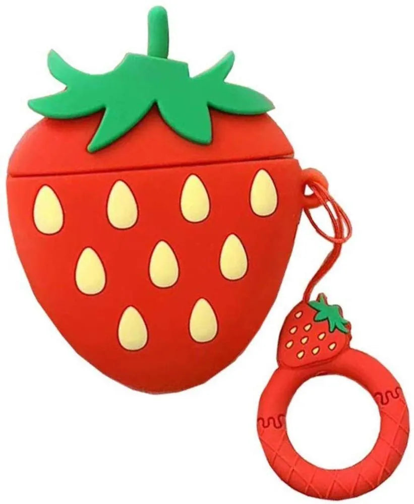 Silicone protective case for AirPods with cartoon animal and food theme designs