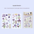 Huazhisen series printable sticker pack with forest and floral art designs on 85mm by 180mm sheets.