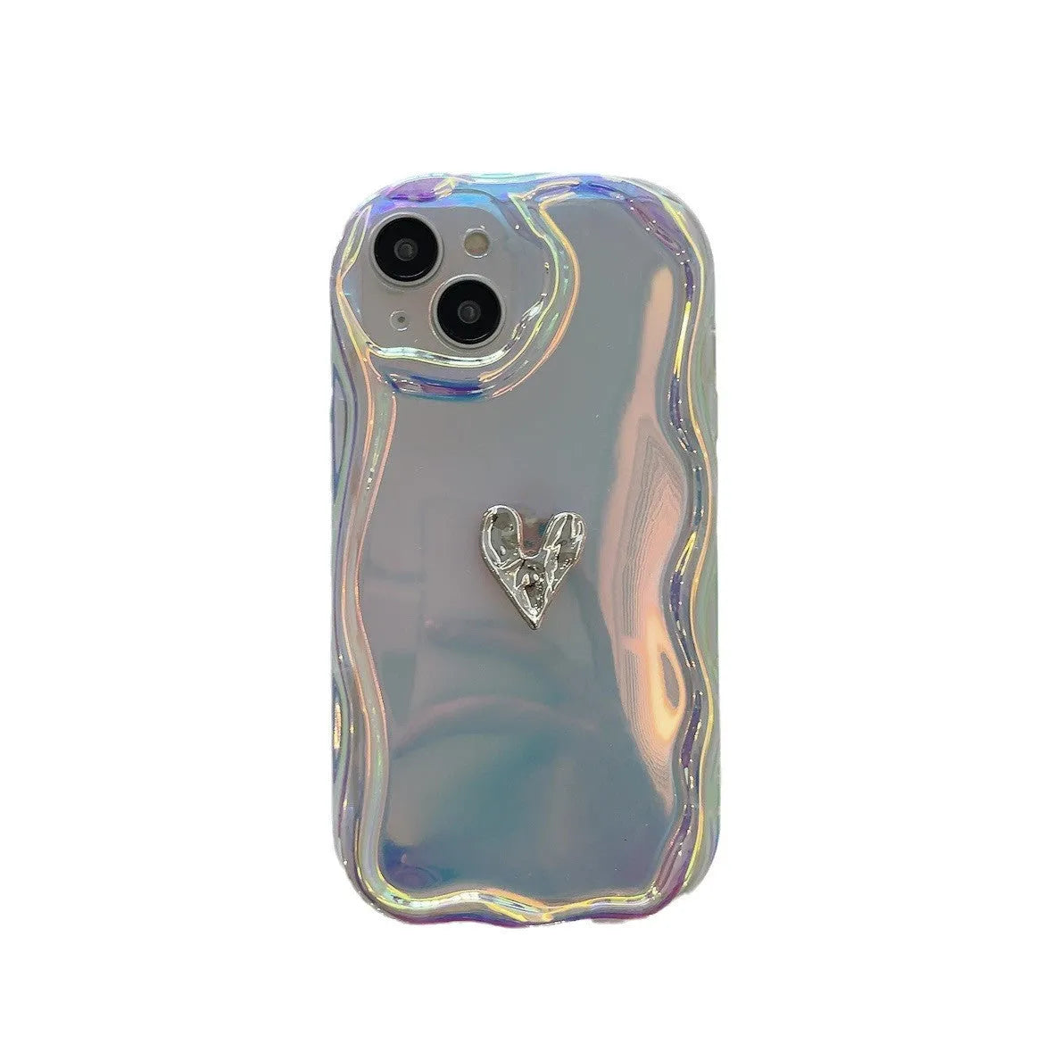 Colourful laser gradient TPU drop-resistant protective phone case for iPhone 12 13 14 in purple