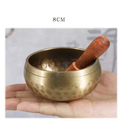 Tibet singing bowl ring copper seven metals meditation feng shui ornament black gold sizes 8.5cm to 18cm