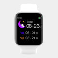 Black smart bracelet with Bluetooth call function and blood pressure monitoring on a wrist