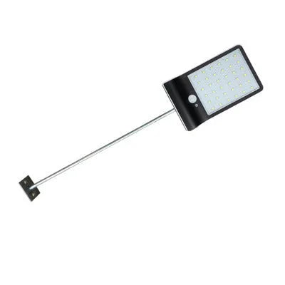 Black and white waterproof solar garden light with solar panel and LED for outdoor courtyard illumination