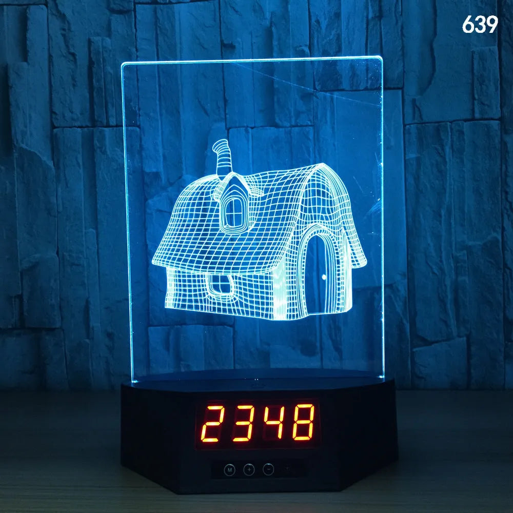3D glowing electronic dolphin night light with remote control on table