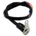 Black stainless steel motorcycle double flash switch with light ring and 7mm mounting hole