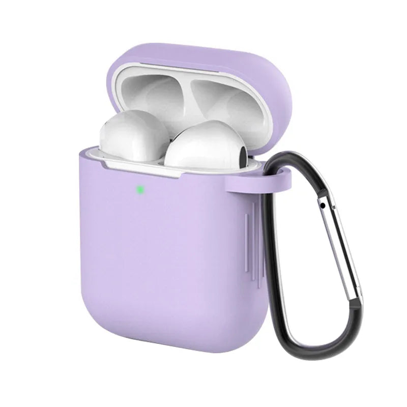 Silicone clamshell covers for Apple AirPods first and second generation in multiple colour options