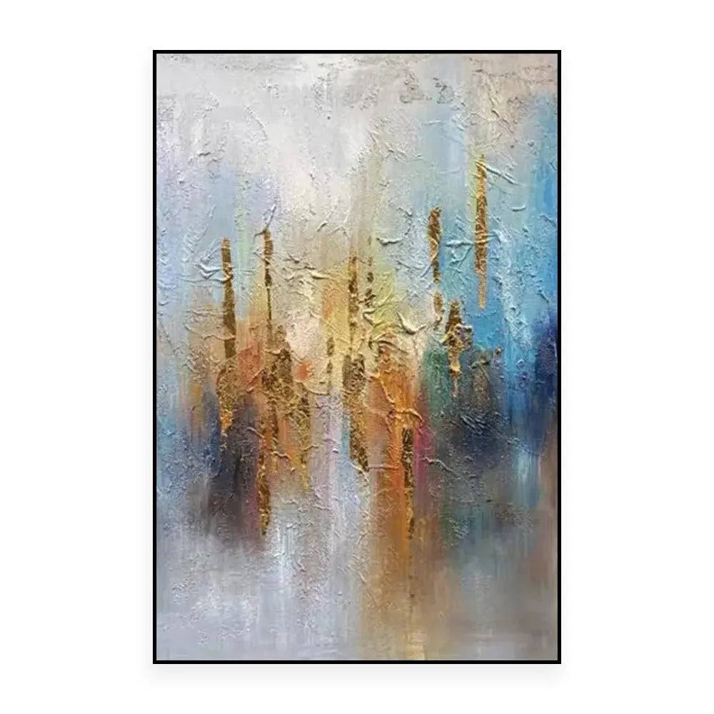 Handmade oil painting canvas wall art modern abstract unstretched frameless decor