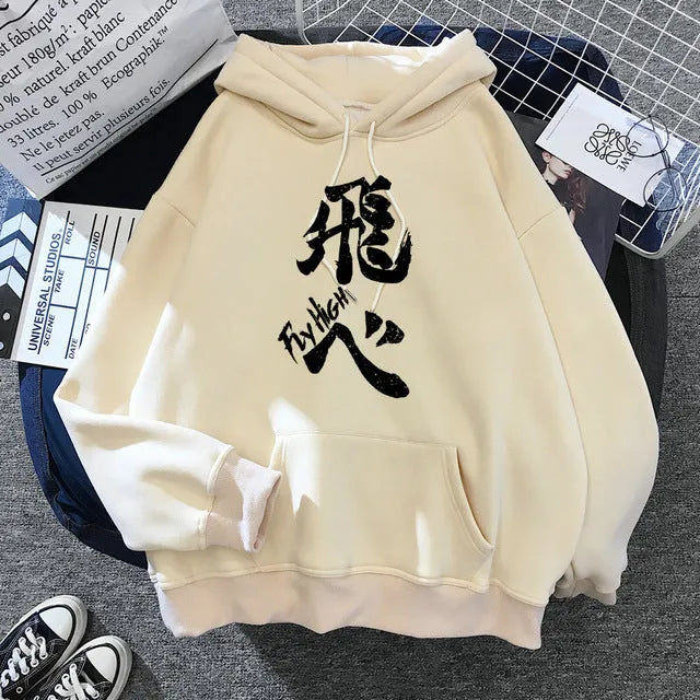 Hot Japanese Anime Haizhu Hoodie pullover shirt in character pattern, cotton polyester blend
