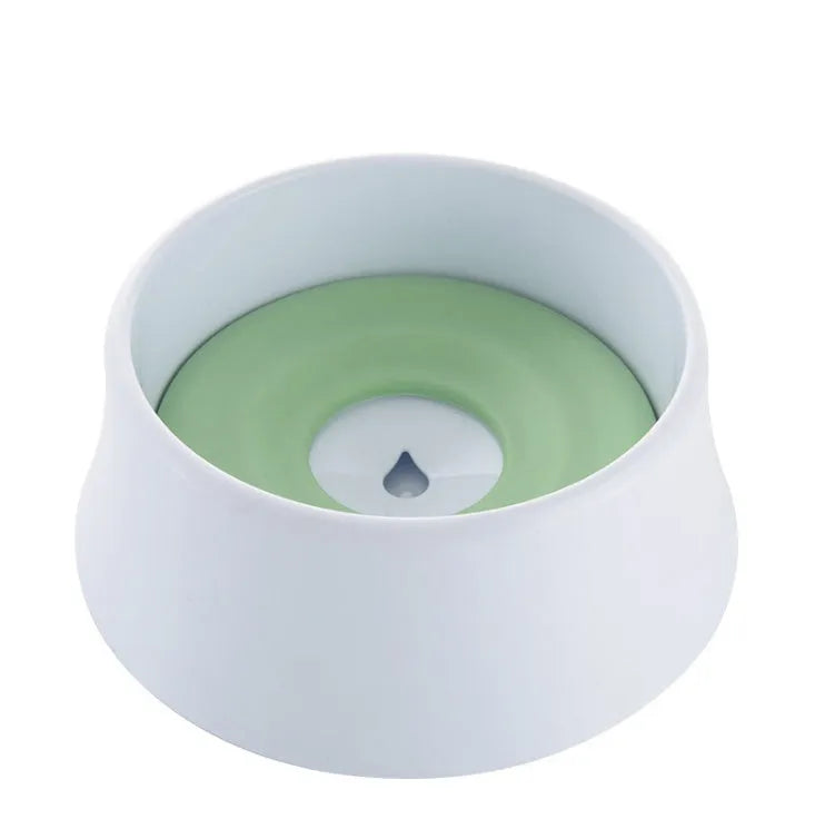 Dog automatic drinking bowl in pink with floating plate for outdoor use