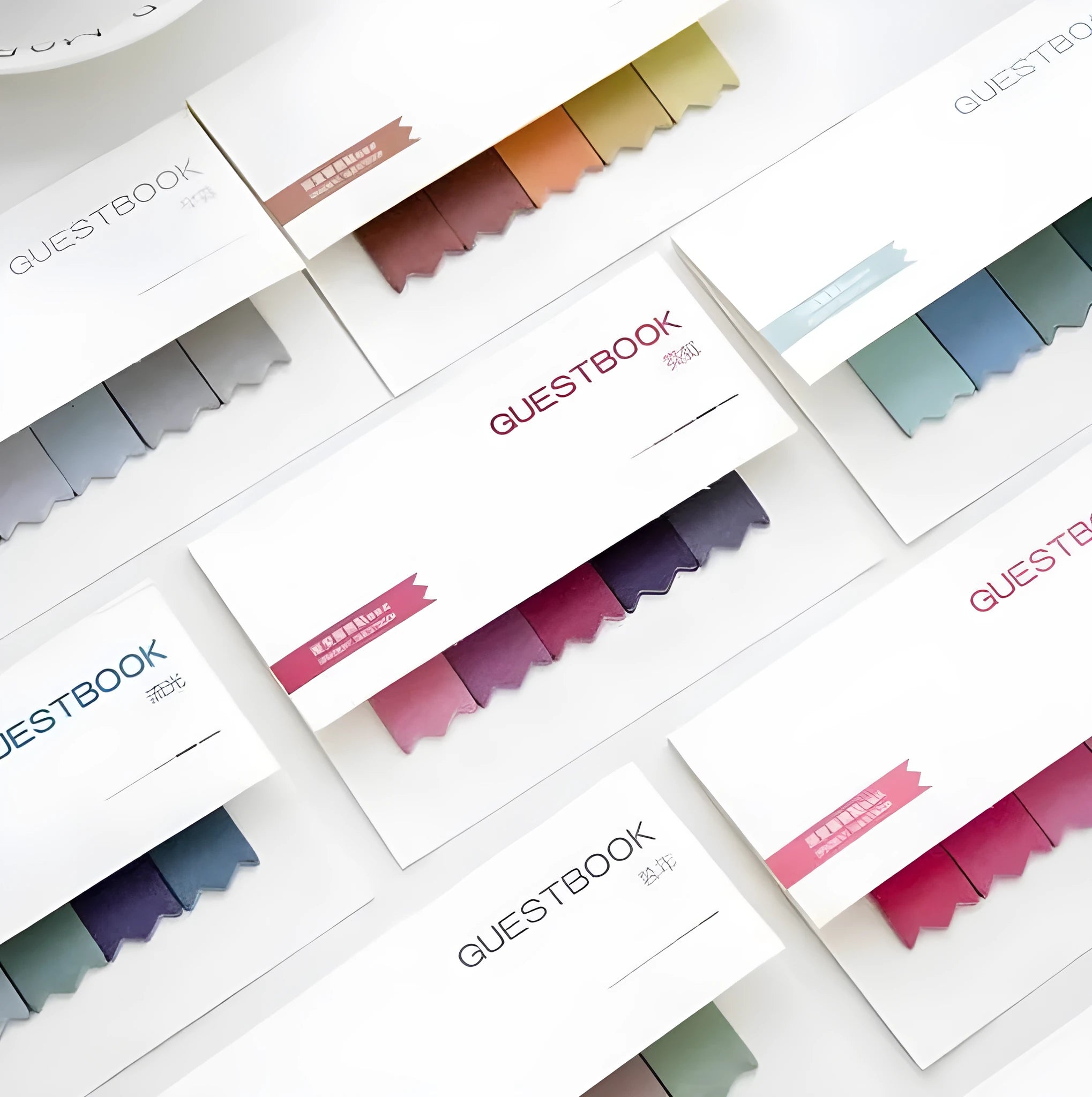Gradient colour creative office memos self-adhesive sticky notes set 12cm x 8.5cm 8 styles