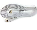 HDMI flat wire cable 1.5 metres in colour options black white purple blue