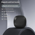 Smart anti-lost alarm in black with magnetic square shape and hanging loop on a keychain