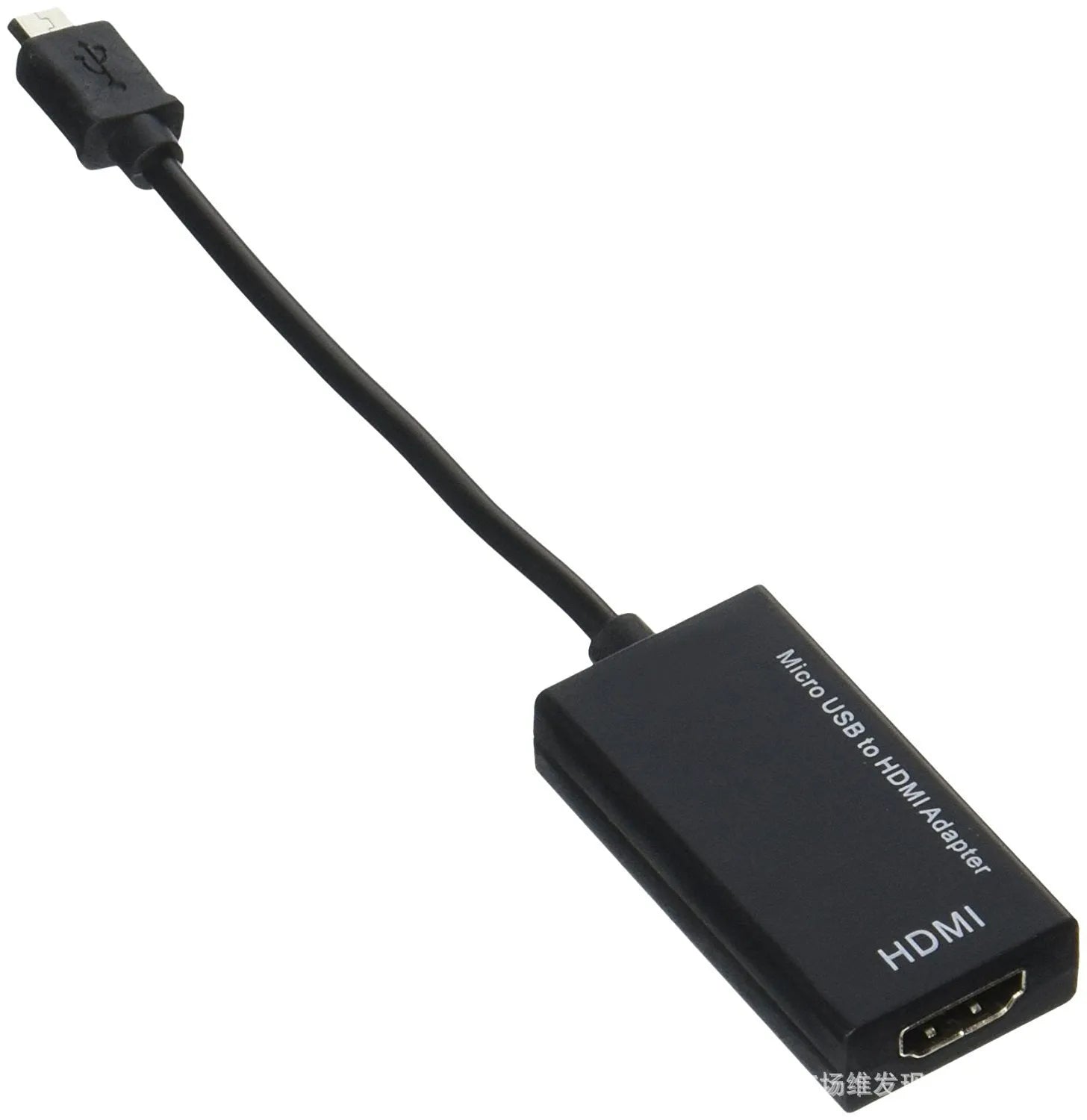 Black HD to HDMI adapter with 1.5 metre cable for connecting phones and tablets to TVs