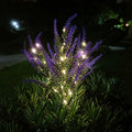 74cm solar powered garden light with flower-shaped design and IP55 waterproof rating for outdoor use