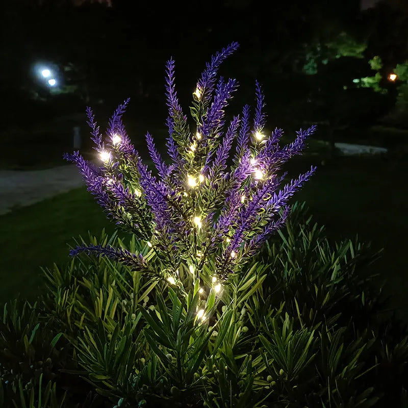 74cm solar powered garden light with flower-shaped design and IP55 waterproof rating for outdoor use