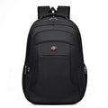New large capacity Oxford cloth backpack for high school students in black with curved shoulder straps