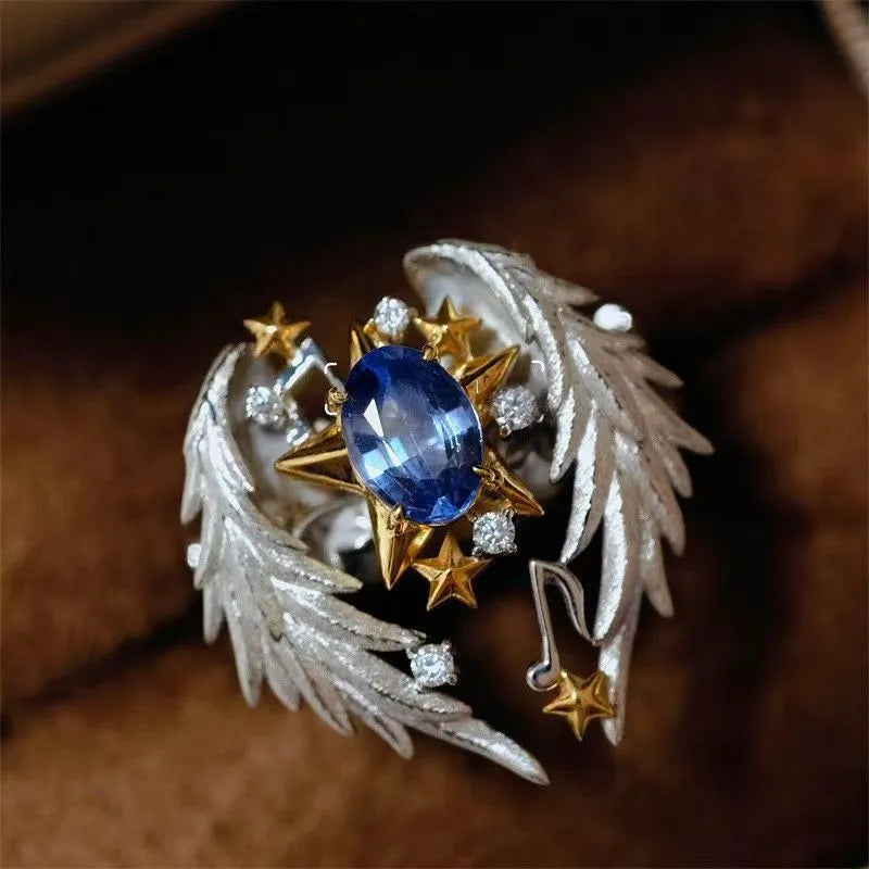 Angel Wings adjustable geometry ring with alloy construction and oiling finish