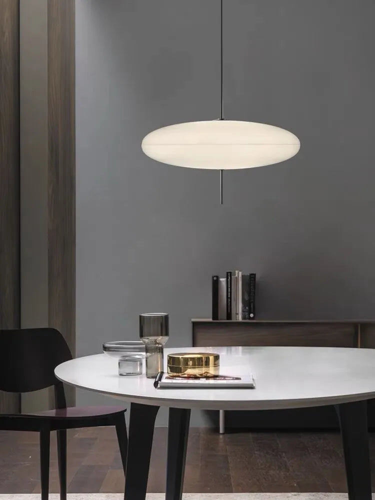 Nordic style retro UFO pendant ceiling chandelier light fixture in a modern room setting