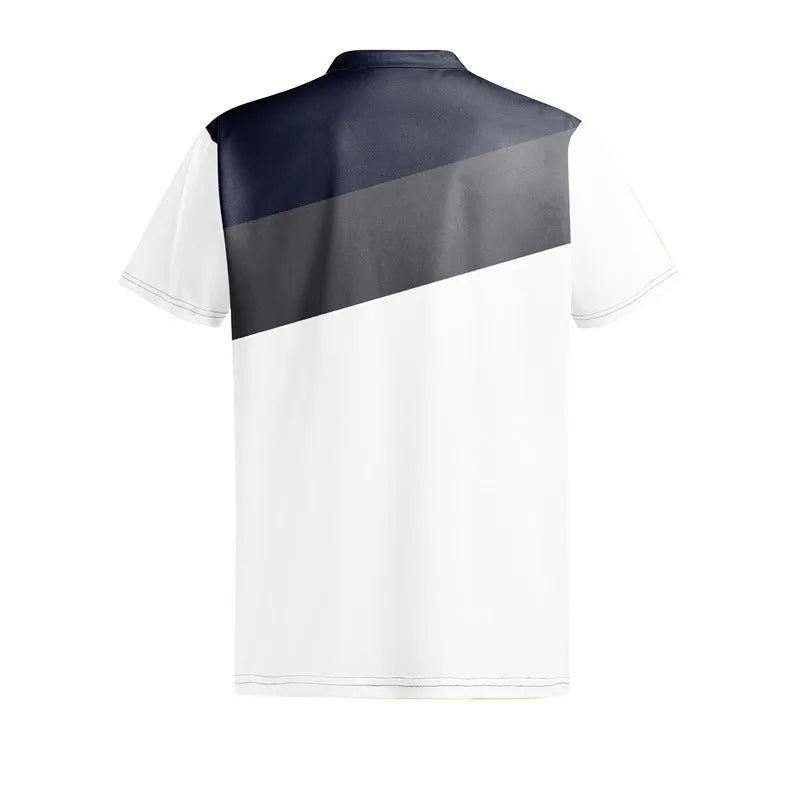 Men's loose fit grey T-shirt with a detailed 3D digital colour matching print on the front.