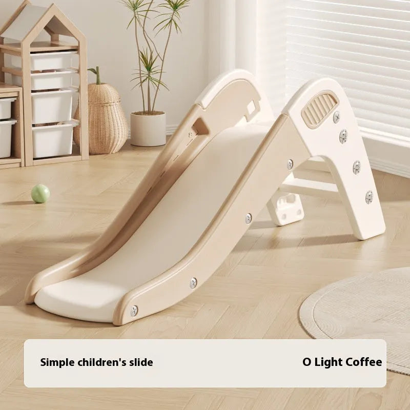 Small plastic baby slide in blue, suitable for toddlers under three years old.