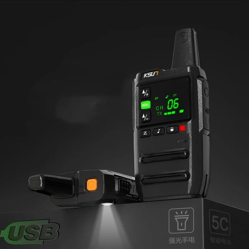 KSU7 walkie-talkie with 5W output and lithium battery
