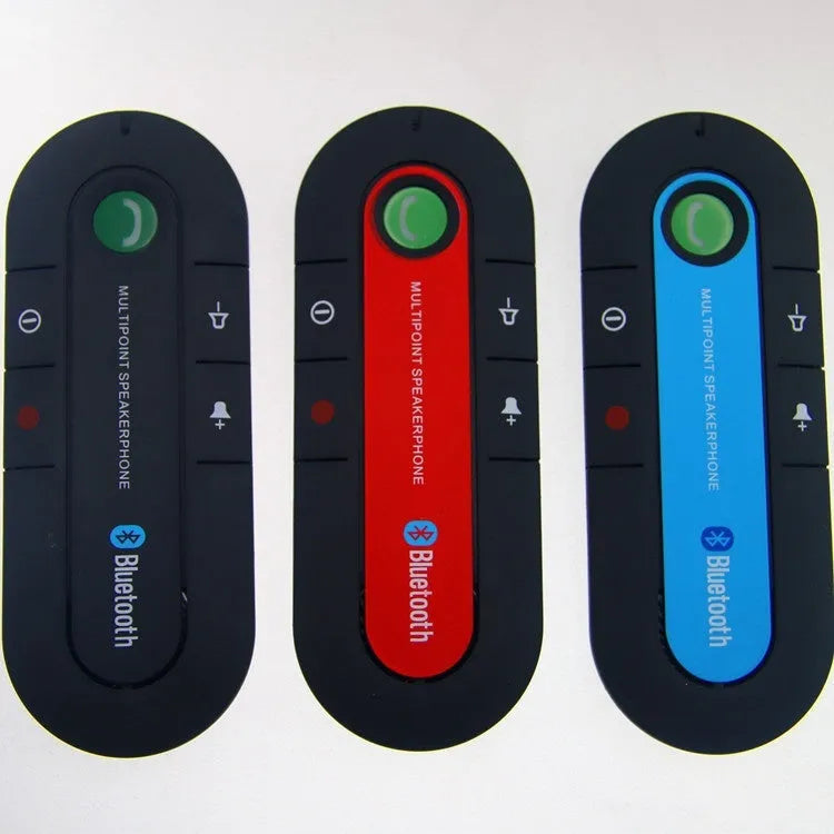 Vehicle-mounted Bluetooth handsfree sun visor music player in ABS plastic, black colour, with clip
