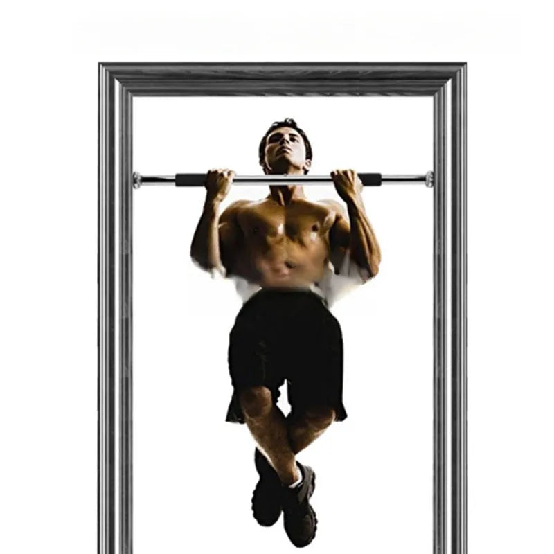 Steel adjustable pull-up bar for door frames with width range 62-100 cm