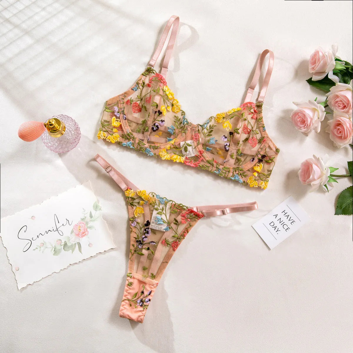 Women's floral bikini set in polyester available in five colours and Asian sizes S M L XL.