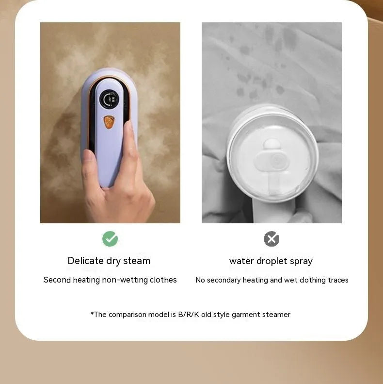 Foldable portable ironing machine with ceramic baseplate in milky white colour showing plug options