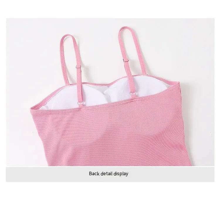 Women's long-sleeve one-piece swimsuit in polyester fabric available pink or black colours