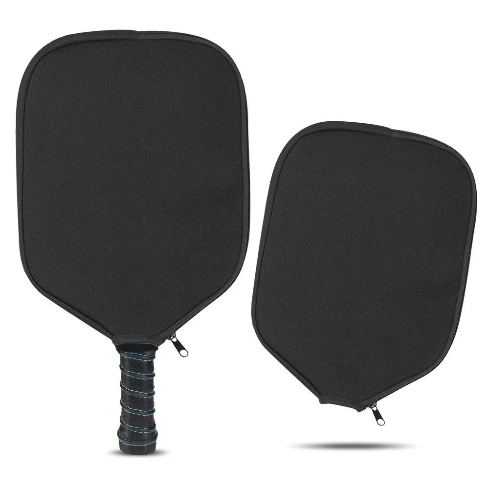 Black neoprene protective sleeve for a table tennis racket handle.