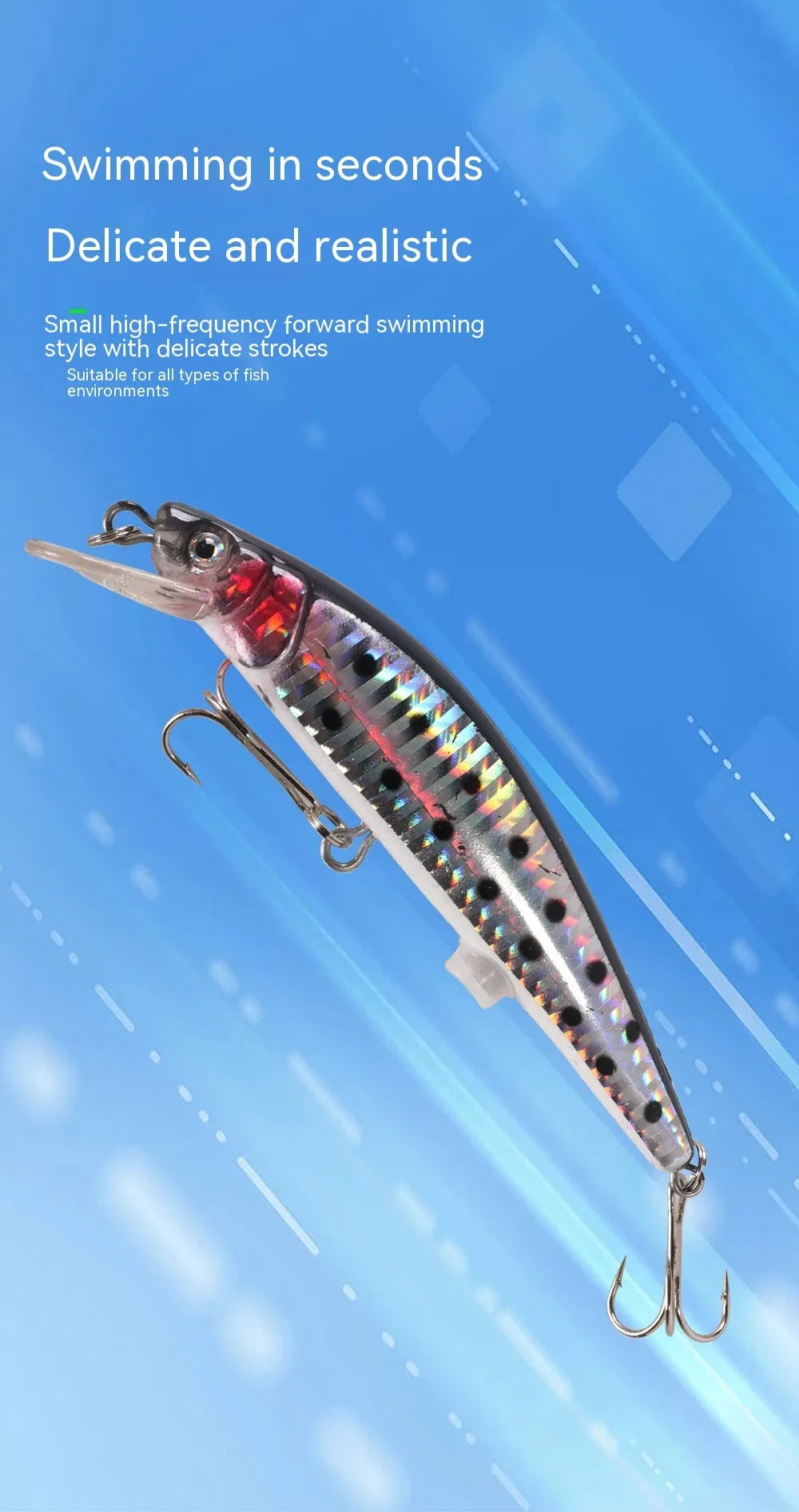 Colourful floating mino fishing bait with USB charging cable for luminous night fishing