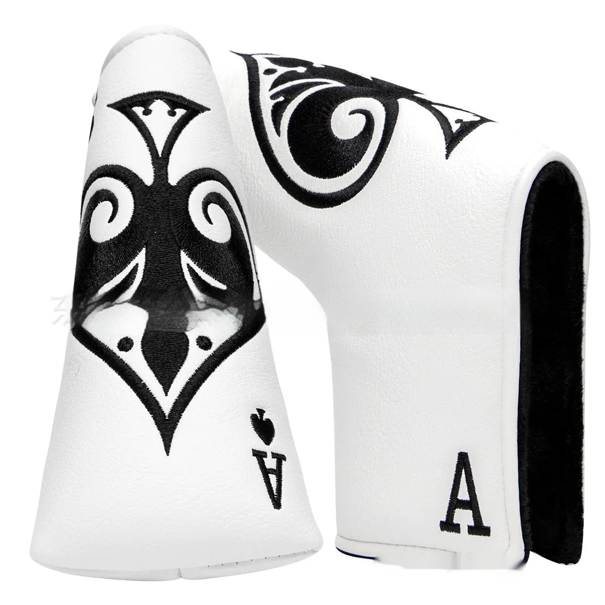 Flexible PU golf putter sleeve for head and shaft protection in one of three colours