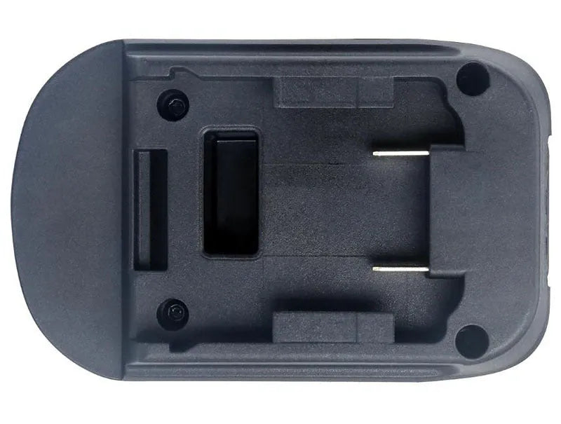 Black Milwaukee to Makita battery adapter converter measuring 125x90x65cm for DM18M tools and H99F batteries