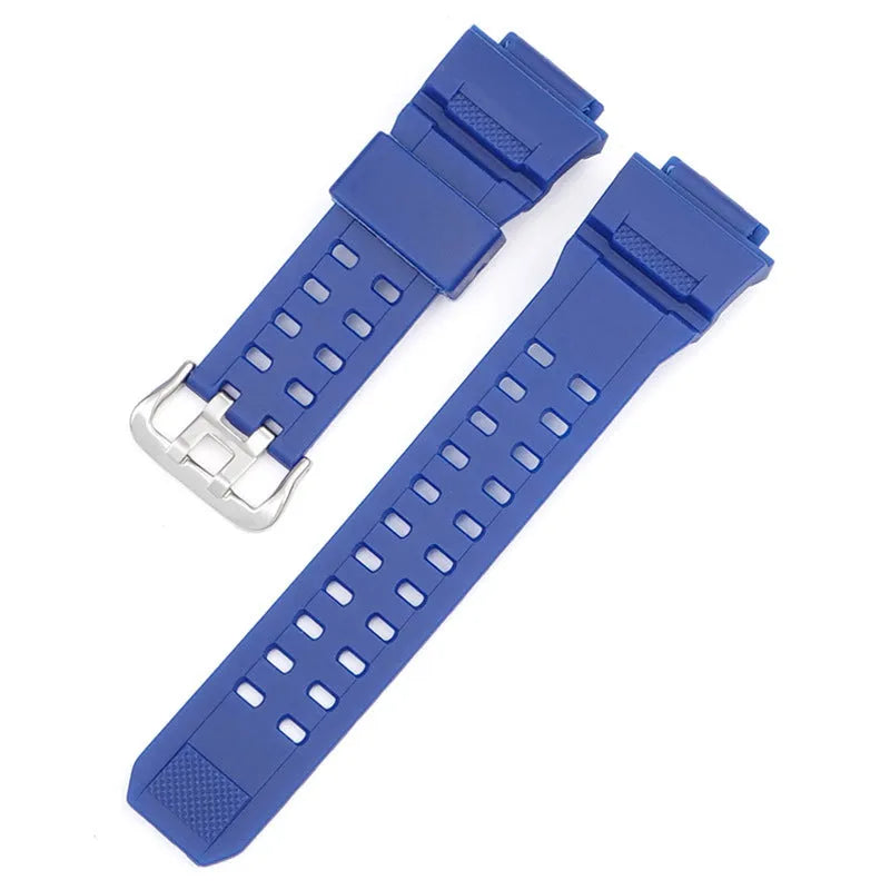 Camouflage pattern TPU watch strap with silver buckle measuring 12+7cm length