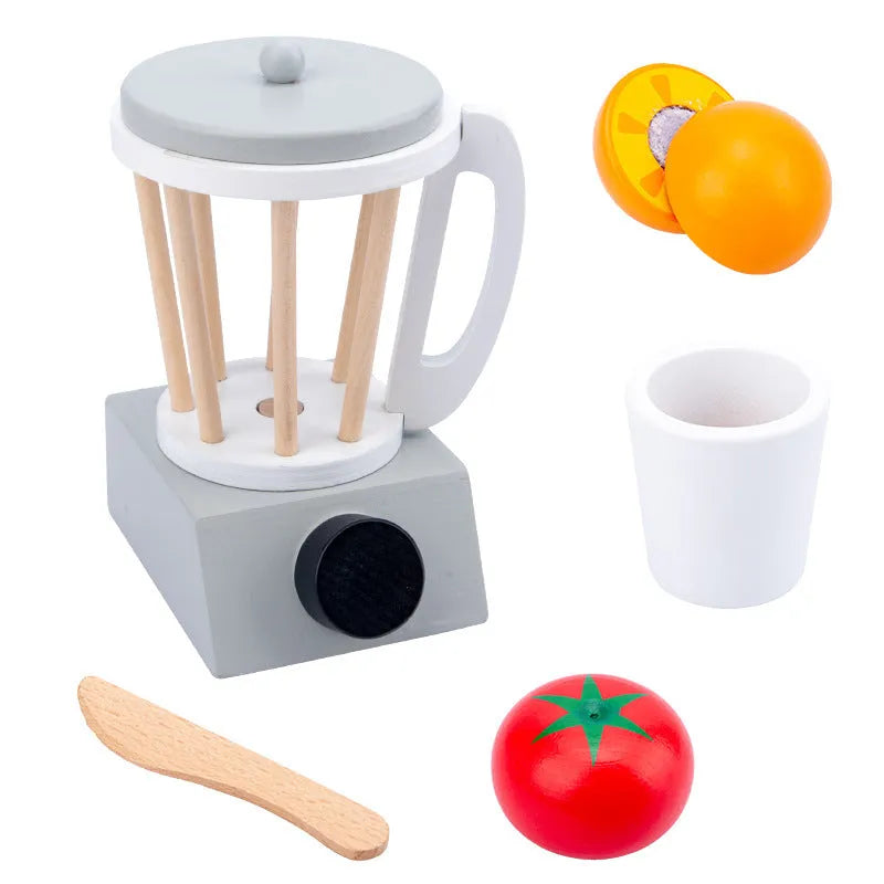 Wooden simulation play house toy – kitchen appliance for children, colour box packaging