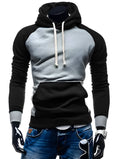 Hip hop slim hoodie in black, cotton blend streetwear pullover